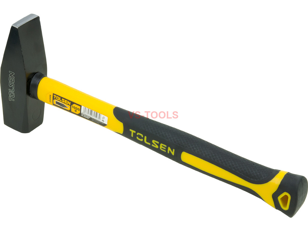 1kg 40oz Machinist Carbon Steel Hammer Fiberglass Rubber